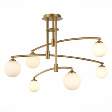 Ceiling lamp ST LUCE. SL1208.302.06. Sebrare. 6x5 W, G9, 4000K, 115x115x45 cm, golden color