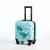Small 18 suitcase, lightning department, 4 wheels, blue color