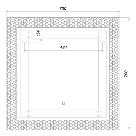 Domino mirror, size 700x700 mm, with backlight-5