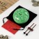 Musical instrument glucophone, green, 8 petals, 15 x 9 cm