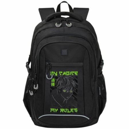 Brauberg Content's backpack universal, 3 departments, a reflective print, Anime Choice, 47x33x18 cm, 272566-1