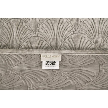 The bedspread with pillowcases Sofi de Marko "Rosalin", size 240x260 cm, 50x70 cm - 2 pcs, beige color-4