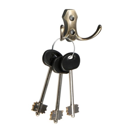 Hook furniture tundra TKD007, two -rod, bronze-2