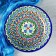 Plate of the Rishtan ceramics "Flowers", 22 cm, blue