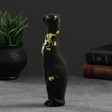 Figure "Cat Bagira straight" black 6x6x21cm-1