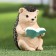 Garden figure "Hedgehog reads the book" 10x9x14cm ////
