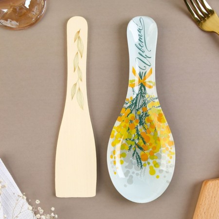 Set "Mimosa", a spoon stand, spatula-1