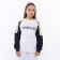Sweatshirt for girls, white-blue color, height 122-128 cm