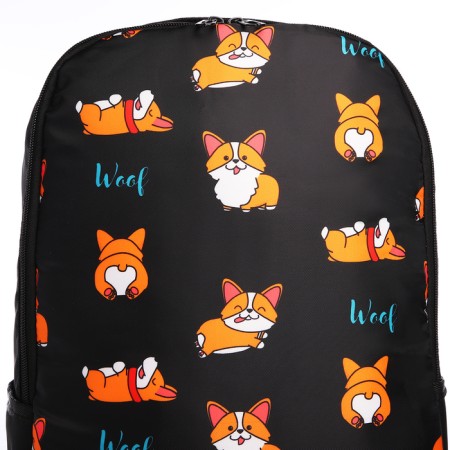 School backpack with the Penal "Corgi", 42x28x13 cm, black color-4