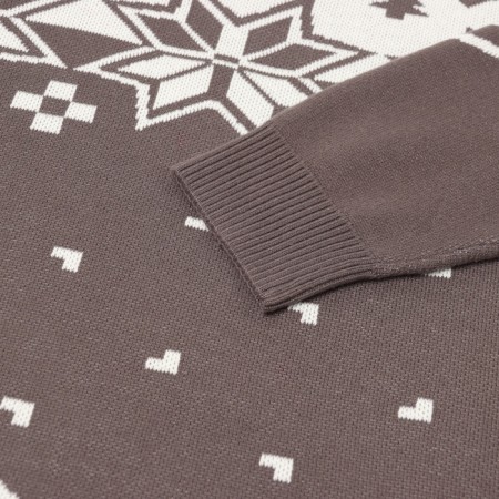 New Year. Knitted children's kaptan scandinavia size 34 (122-128 cm), gray-6