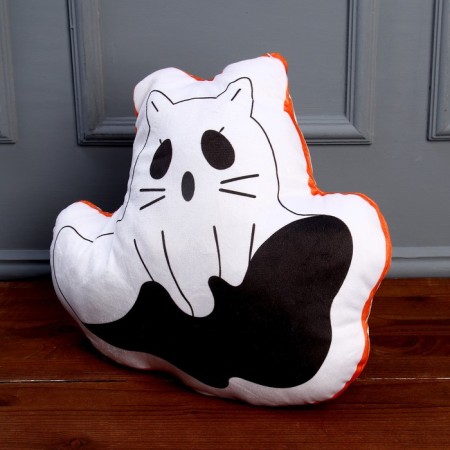 Soft toy "Ghost" with ears, white color-1