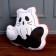 Soft toy "Ghost" with ears, white color