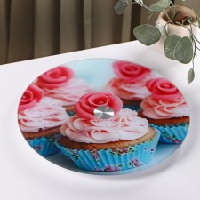 Glass stand for the cake rotating shares 