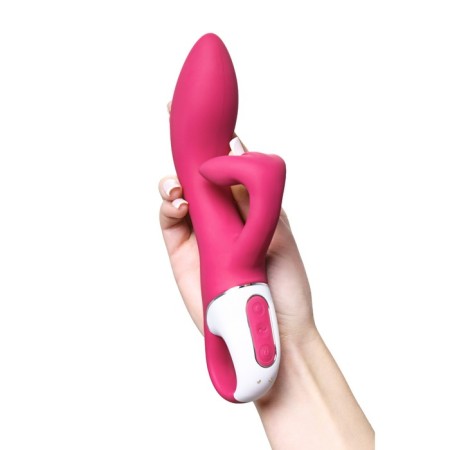 Unrealistic vibrator Satiffyer Embrace Me, silicone, red color-11