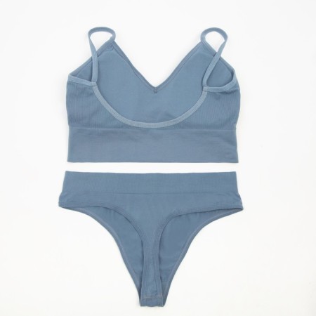 Female set (top, panties) Blue color, size 42-44-6