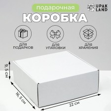 Self -charged box, white, 22 x 16.5 x 9.5 cm