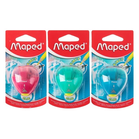 Carpet 1 hole with a container, Maped Clic, with protection against a broken slate, mix