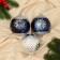 Set of balls Plastic D-10 cm, 3 pcs "Festive patterns" Snowflake mesh, silver-blue