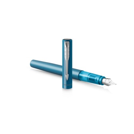 Feature pen Parker Vector XL, Blue Corps, Feather F, Stainless Steel, Gift Box.-4