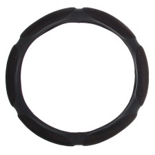 Braid on the steering wheel Nova Bright eco -leather, sponge, black, size m