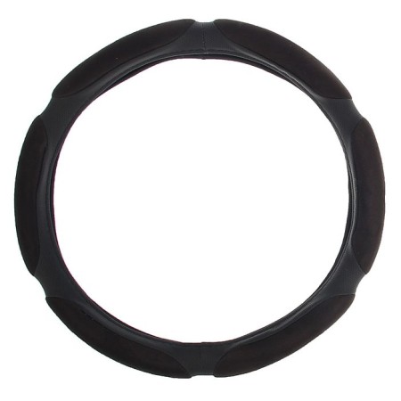 Braid on the steering wheel Nova Bright eco -leather, sponge, black, size m