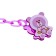 Nipple set - a dummy with a holder, SL, KL +6 months, with a cap "Butterfly", purple