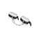 The shackles of Pecado BDSM, soft, with one strap, with grirts, genuine leather, white-black