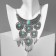 Hestia's necklace four tiers, blue color in black silver, 35 cm