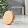 Bank for candles glass with a cylinder lid is a transparent 200 ml 6.5x6.5x8 cm