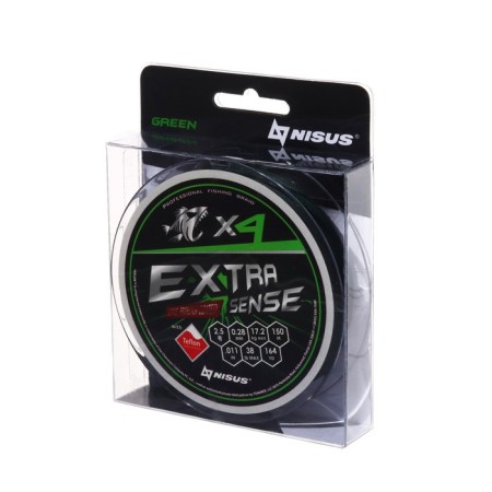 NISUS EXTRASENSE X4 PE, diameter 0.28 mm, test 17.2 kg, 150 m, green-1