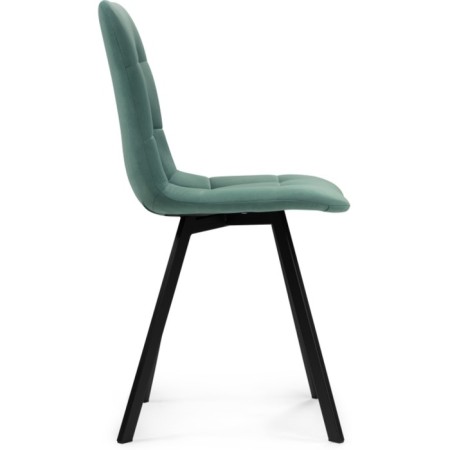 Stool on a metal frame chilli metal/velor, black/green 43.5x50x87.5 cm-2