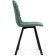 Stool on a metal frame chilli metal/velor, black/green 43.5x50x87.5 cm