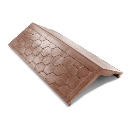 PPK parapet for a fence span, 50 × 28.5 × 2.5 cm, brown, “flexible tile”-2
