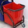 Two -browning cart for cleaning rooms, 2 × 25 l, equipment with a nylon bag, 135 liters
