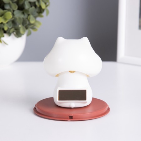 Plastic pendulum from the solar battery "Cat Mani-Neko with puffy cheeks" 10x10x10.3 cm-5