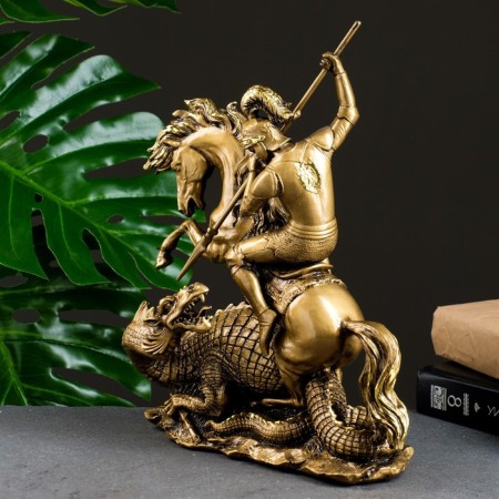 Figure "George the Victorious" gold, 25x27x37cm-3