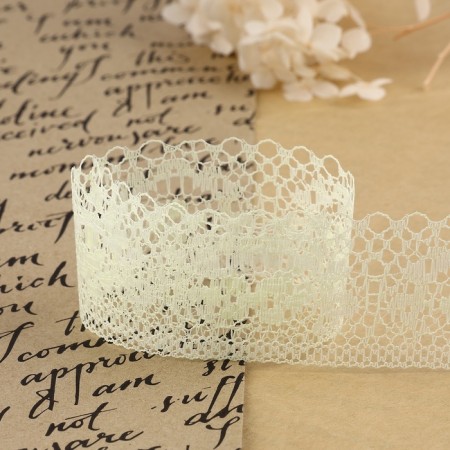 Capricon lace, 40 mm × 10 ± 1 m, vanilla color-2