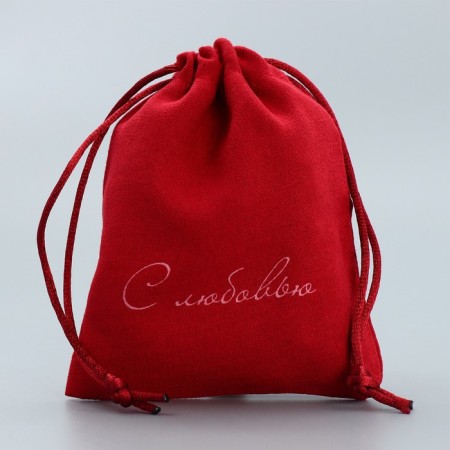 Gift suede “with love”, 10 x 12 cm +/- 1.5 cm