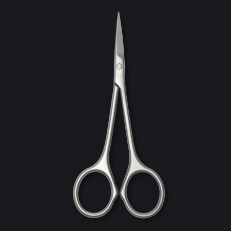 Manicure scissors "Premium satin", narrow, straight, matte, 10.5 cm, on the blist, the color is matte silver-3