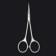 Manicure scissors "Premium satin", narrow, straight, matte, 10.5 cm, on the blist, the color is matte silver
