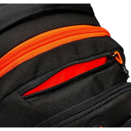 School backpack, 40 x 25 x 22 cm, Grizzly, ergonomic back, laptop department, black/orange-9