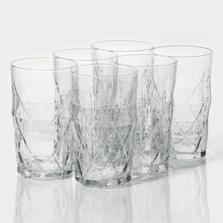 A set of glass glasses LAV “HOOPS”, 460 ml, 8.1 × 13.5 cm, 6 pcs