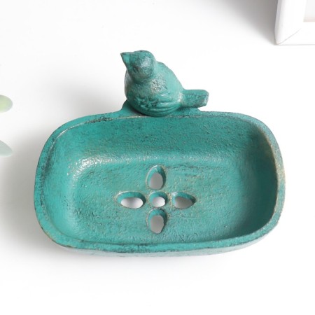 Souvenir cast iron soapy room "Voroskhushki" Patina 7.2x12.8x10 cm-4