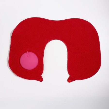 Pillow for the neck is road, inflatable, with a pump, 47 × 27 cm, bag, color mix-6