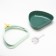 Toilet with a triangular side 47 x 41 x 19.5 cm, green