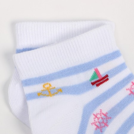 Women's socks, white mix, size 35-38-3
