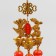Plastic suspension, textile "Dragon and phoenix on gold ingots" 13x66 cm