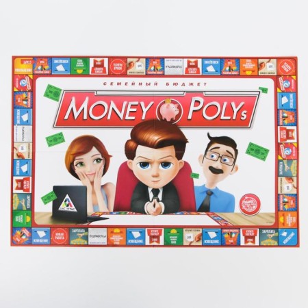 Board Economic Game "Money Polys. Family budget ", 240 banknotes, 10+-2