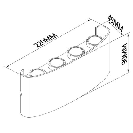 Street lamp Mantra Arcs, LED, 830LM, 3000K, 170x40x80 mm, dark gray color-2