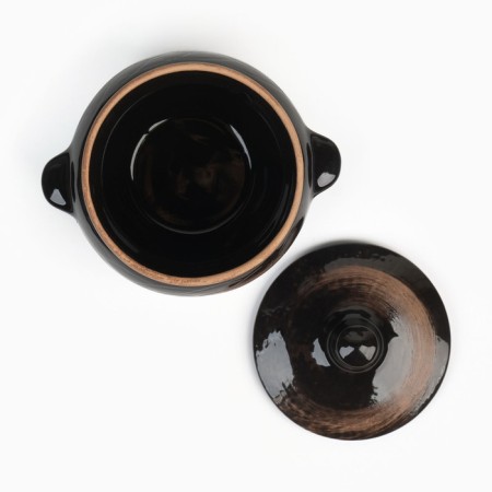 Ceramic pot for baking No. 5 with handles, 0.5l / 10x10.5cm, old man-1